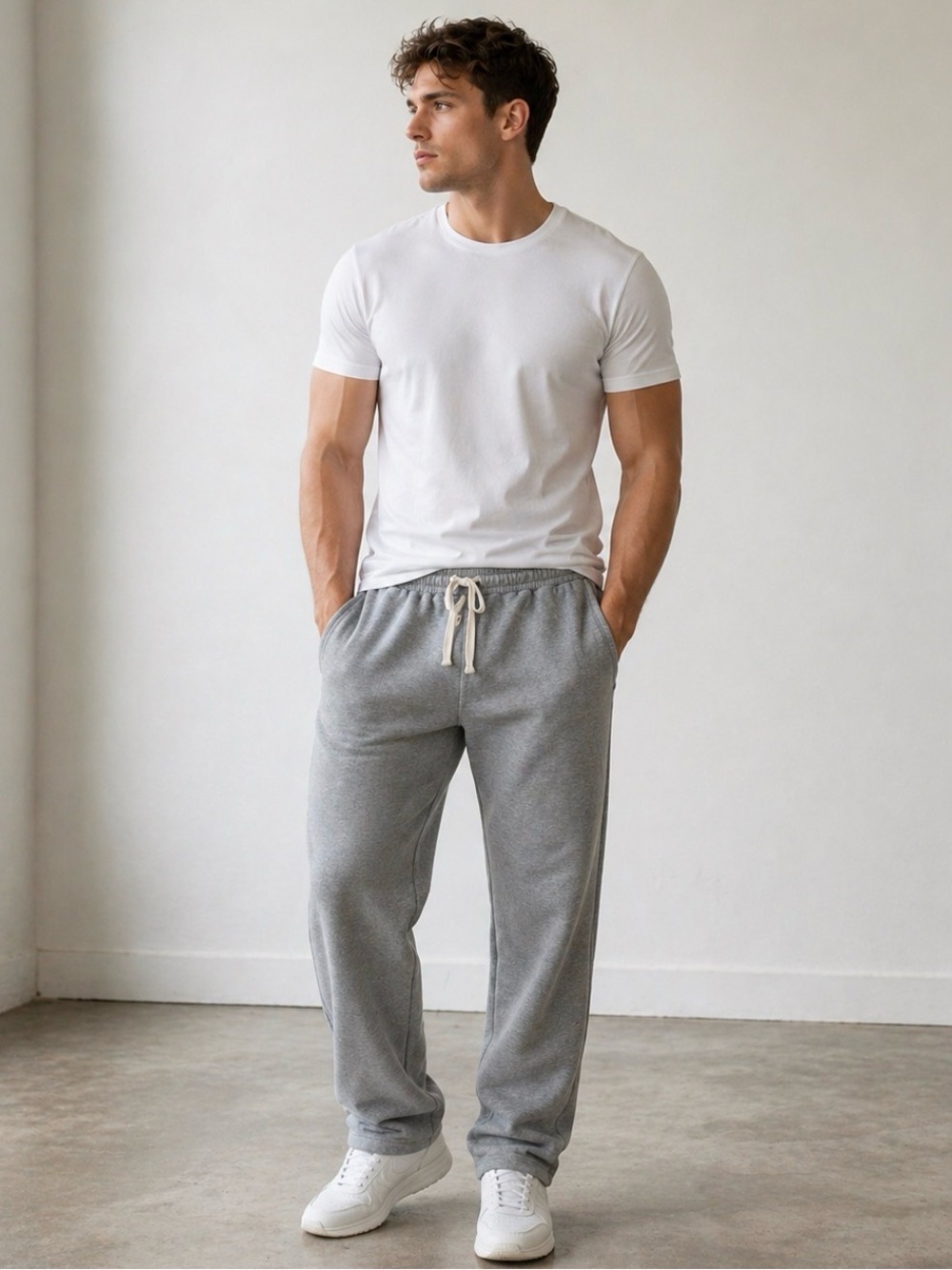 Everyday Comfort Men's Gray Fleece Joggers with Drawstring Size XXL NWOT